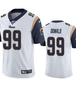 Los Angeles Rams Aaron Donald White 100th Season Vapor Limited Jersey - Robokeg