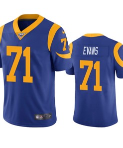 Los Angeles Rams Bobby Evans Royal 100th Season Vapor Limited Jersey - Robokeg