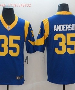 Los Angeles Rams C. J. Anderson #35 2020 Nfl Blue Jersey Jersey - Robokeg