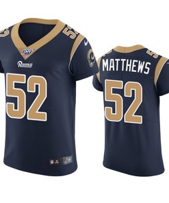 Los Angeles Rams Clay Matthews Navy 100th Season Vapor Elite Jersey - Robokeg
