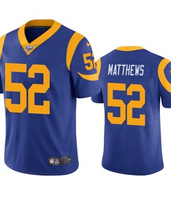 Los Angeles Rams Clay Matthews Royal 100th Season Vapor Limited Jersey - Robokeg