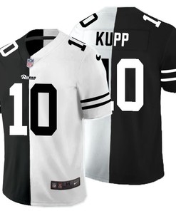 Los Angeles Rams Cooper Kupp #10 Nfl 2020 Black And White Jersey - Robokeg