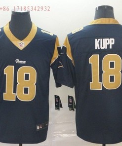 Los Angeles Rams Cooper Kupp #18 2020 Nfl Black Jersey Jersey - Robokeg