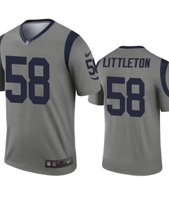 Los Angeles Rams Cory Littleton Gray Inverted Legend Jersey - Robokeg