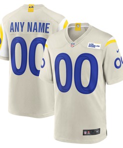 Los Angeles Rams Custom Game Jersey - Bone Custom Jerseys Nfl - Robokeg