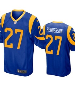Los Angeles Rams Darrell Henderson 2019 Nfl Draft Royal Game Jersey - Robokeg