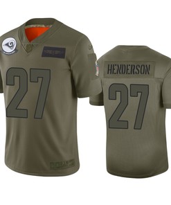 Los Angeles Rams Darrell Henderson Camo 2019 Salute To Service Limited Jersey - Robokeg