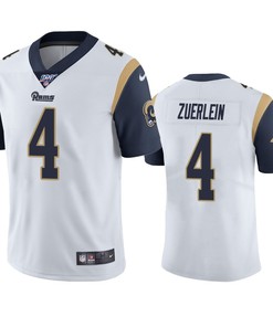 Los Angeles Rams Greg Zuerlein White 100th Season Vapor Limited Jersey - Robokeg