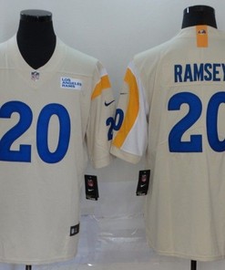 Los Angeles Rams Jalen Ramsey #20 Nfl 2020 Beige Jersey - Robokeg