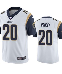 Los Angeles Rams Jalen Ramsey White 100th Season Vapor Limited Jersey - Robokeg