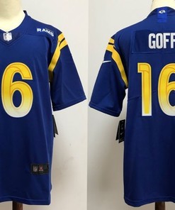 Los Angeles Rams Jared Goff #16 2020 Nfl Blue Jersey Jersey - Robokeg