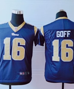 Los Angeles Rams Jared Goff #16 Nfl 2020 Dark Blue Jersey - Robokeg