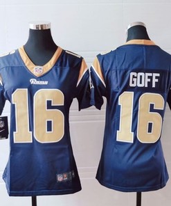 Los Angeles Rams Jared Goff #16 Nfl 2020 Dark Blue Womens Jersey - Robokeg