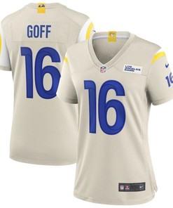 Los Angeles Rams Jared Goff #16 Nfl 2020 Gold Womens Jersey - Robokeg