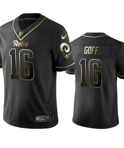 Los Angeles Rams Jared Goff Black Golden Edition 2019 Vapor Untouchable Limited Jersey - Mens - Robokeg