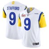 Los Angeles Rams Matthew Stafford 9 2022 Nfl Superbowl Lvi Match Royal White Jersey Gift For Rams Fans - Robokeg