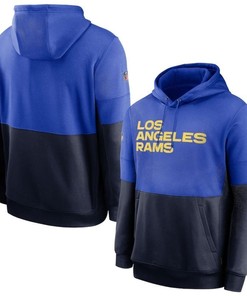 Los Angeles Rams Nfl 2020 Blue And Black Hoodie Jersey - Robokeg