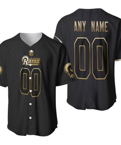 Los Angeles Rams Nfl American Football Black Golden Brandedition Vapor Limited Jersey Style Custom Gift For Rams Fans Baseball Jersey - Robokeg