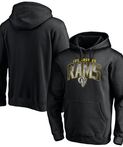 Los Angeles Rams Nfl Pro Line By Branded Arch Smoke Pullover Hoodie - Black - Robokeg