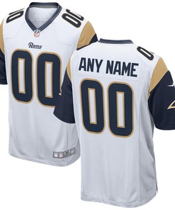 Los Angeles Rams Nike 2018 Custom Game Jersey - White - Robokeg