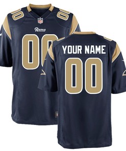 Los Angeles Rams Nike Youth Custom Game Jersey - Navy - Robokeg