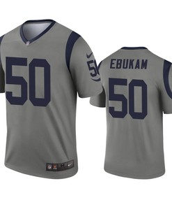 Los Angeles Rams Samson Ebukam Gray Inverted Legend Jersey - Robokeg