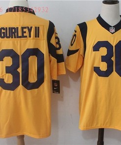 Los Angeles Rams Todd Gurley Ii #30 2020 Nfl Gold Jersey Jersey - Robokeg