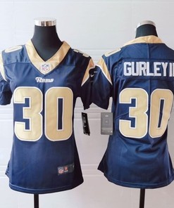 Los Angeles Rams Todd Gurley Ii #30 Nfl 2020 Dark Blue Womens Jersey - Robokeg