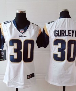Los Angeles Rams Todd Gurley Ii #30 Nfl 2020 White Womens Jersey - Robokeg