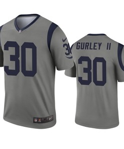Los Angeles Rams Todd Gurley Ii Gray Inverted Legend Jersey - Robokeg