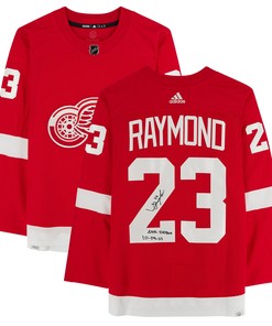 Lucas Raymond Detroit Red Wings Autographed Jersey With Nhl Debut 10/14/21 Inscription - Red - Robokeg