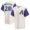Luis Gonzalez Arizona Diamondbacks Alternate Cooperstown Collection Player Jersey - Cream/purple Mlb - Robokeg