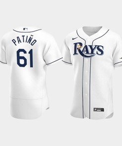 Luis Patino 61 Tampa Bay Rays White Home Jersey - Robokeg