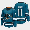 Luke Kunin 11 San Jose Sharks 2022-23 Home The Evolve Teal Jersey - Robokeg