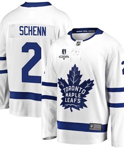 Luke Schenn 2 Toronto Maple Leafs Stanley Cup 2023 Playoffs Patch Away Breakaway Men Jersey - White - Robokeg