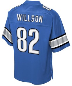 Luke Willson Detroit Lions Nfl Pro Line Historic Logo Player Jersey - Blue - Robokeg
