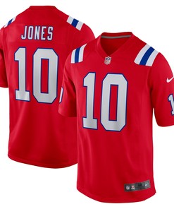 Mac Jones New England Patriots Alternate Game Jersey - Red Nfl - Robokeg