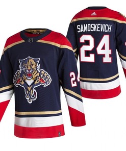 Mackie Samoskevich 24 2023 Draft Florida Panthers 2023 Reverse Retro Jersey Navy - Robokeg