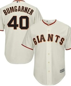 Madison Bumgarner San Francisco Giants Big And Tall Official Cool Base Player Jersey - Cream - Robokeg