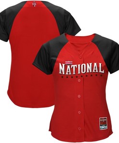 Majestic Womens 2015 Mlb All-star Game National League Cool Base Batting Practice Jersey - Red - Robokeg