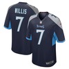 Malik Willis Tennessee Titans 2022 Nfl Draft Pick Player Game Jersey - Navy - Robokeg