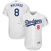 Manny Machado 8 Los Angeles Dodgers Majestic Home Collection Flex Base Player Elite Jersey - White - Robokeg