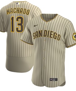 Manny Machado San Diego Padres Alternate Authentic Player Jersey - Tan/brown Mlb - Robokeg