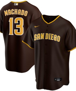 Manny Machado San Diego Padres Alternate Replica Player Jersey Brown Mlb - Robokeg