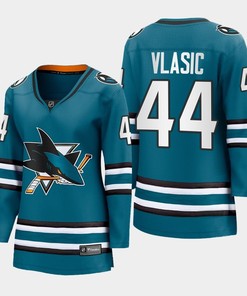 Marc-Edouard Vlasic 44 San Jose Sharks 2022-23 Home Women Premier Breakaway Jersey Teal - Robokeg