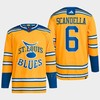 Marco Scandella 6 Reverse Retro 2.0 2022 St. Louis Blues Yellow Jersey Primegreen - Robokeg