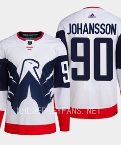 Marcus Johansson 90 Washington Capitals 2023 Jersey Stadium White Primegreen - Robokeg