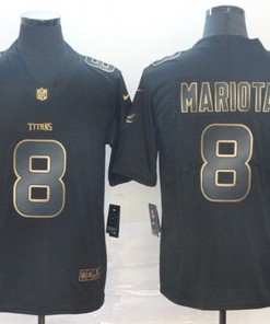 Marcus Mariota #8 Tennessee Titans Nfl Explosion Legendary Gold Black Jersey - Robokeg