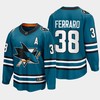 Mario Ferraro 38 San Jose Sharks 2022-23 Home The Evolve Teal Jersey - Robokeg