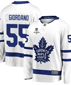 Mark Giordano 55 Toronto Maple Leafs Stanley Cup 2023 Playoffs Patch Away Breakaway Men Jersey - White - Robokeg